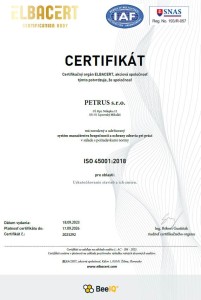 PETRUS s.r.o._CERTIFIKAT_45001_2023_SK